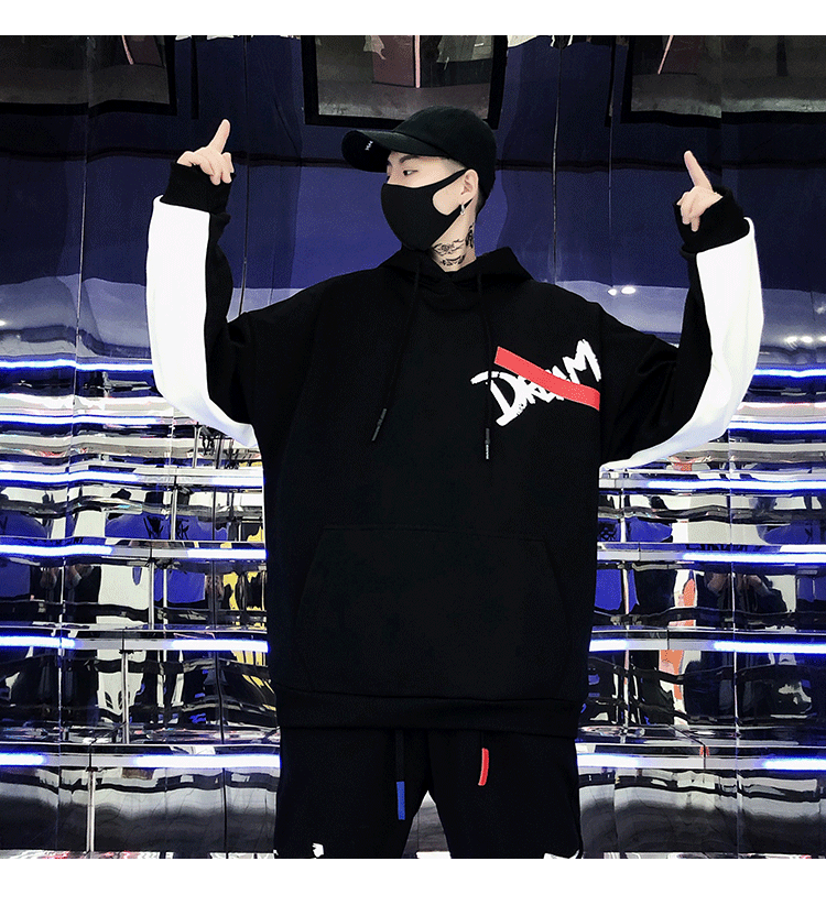 Hong Kong style hooded sweatshirt