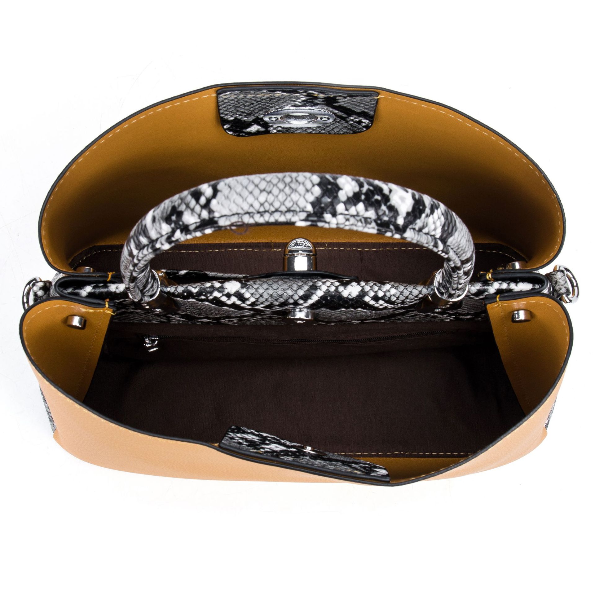 Snakeskin mother-in-law bag