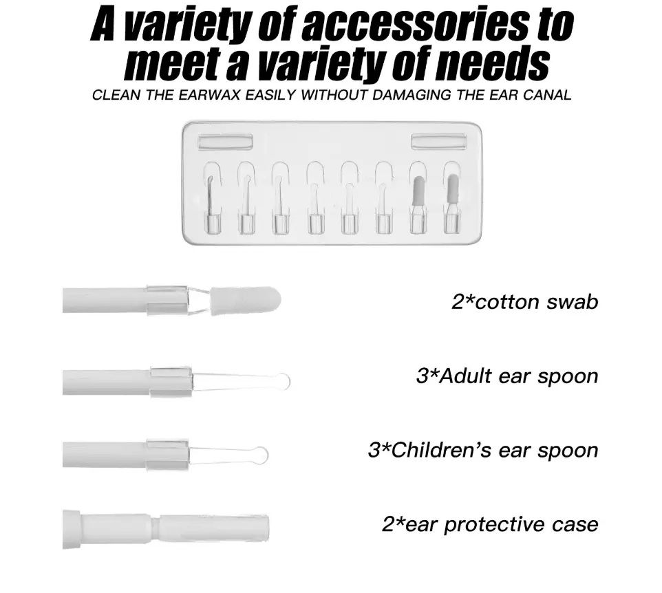 3.9mm 3 in 1 visual earspoon endoscope camera Ear cleaner