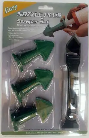 Silicone Scraper Kit Glass Glue Grease Nozzle