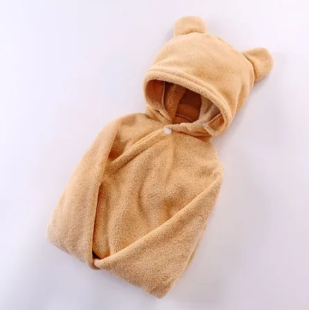 Cotton baby care hooded bath towel – image 9