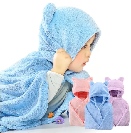 Cotton baby care hooded bath towel – image 2