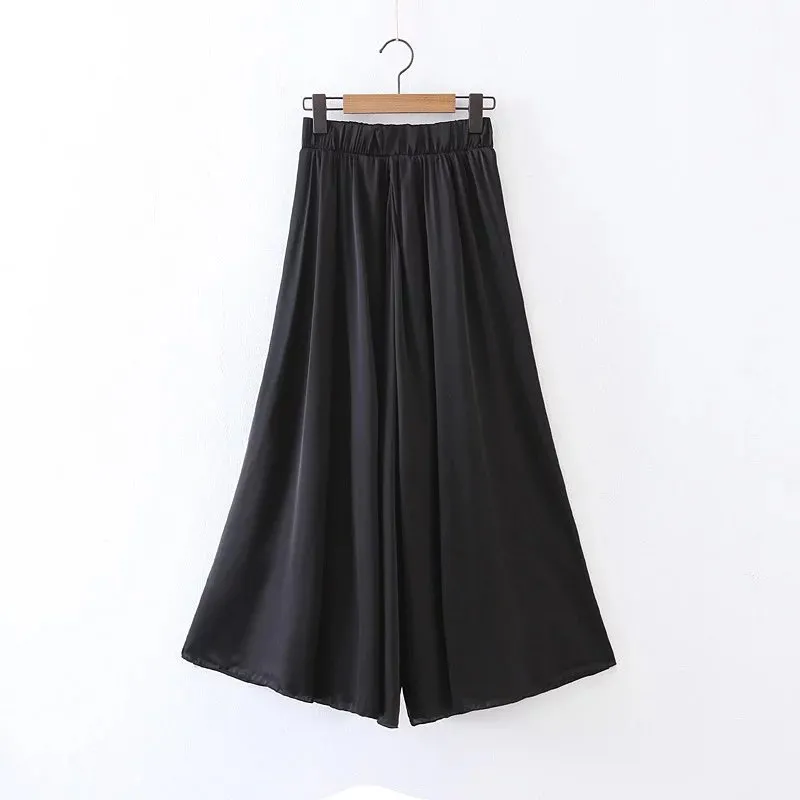 Casual pants wide-leg hakama - Black