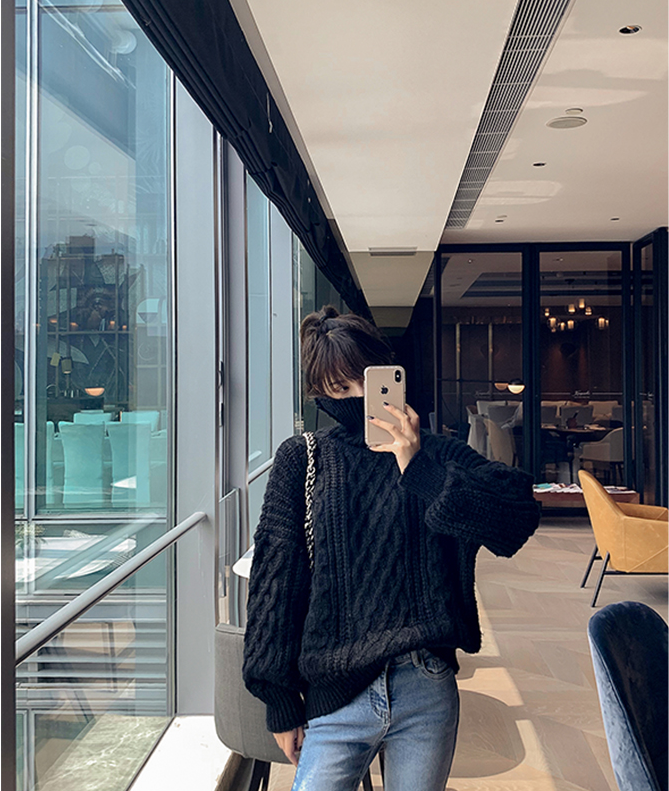 Women's loose twist sweater