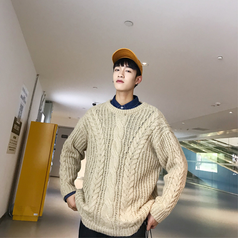 Men's Round Neck Loose Sweater