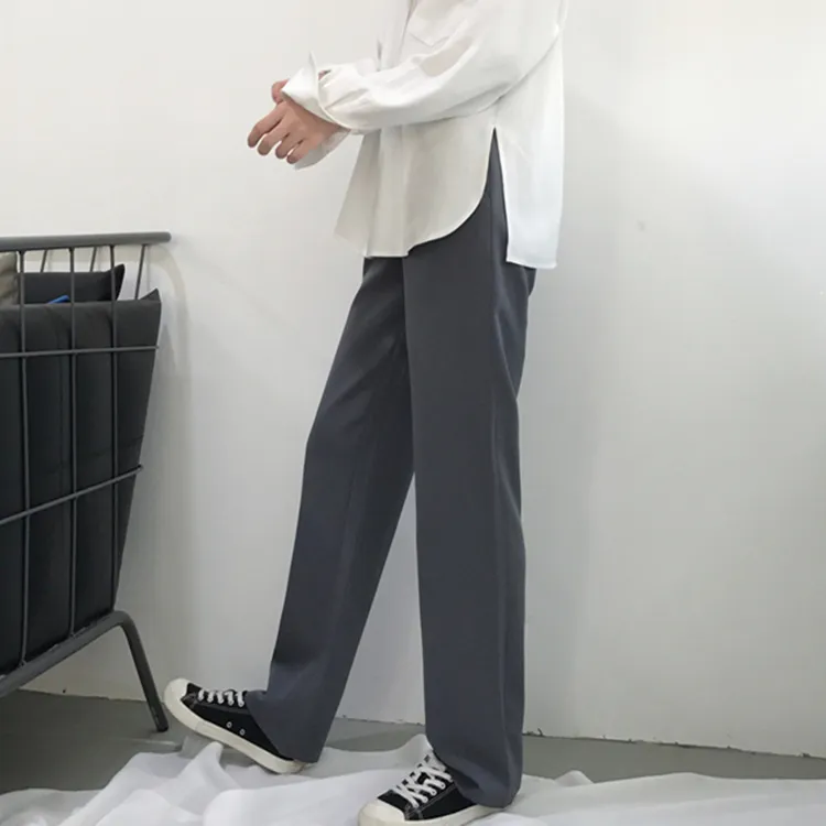 Casual straight trousers - Grey
