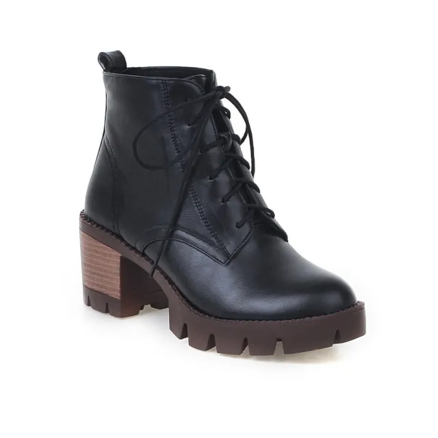 Boots with round head and thick heel Black - Shop at LoveMi