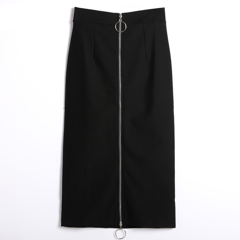 Black package hip skirt