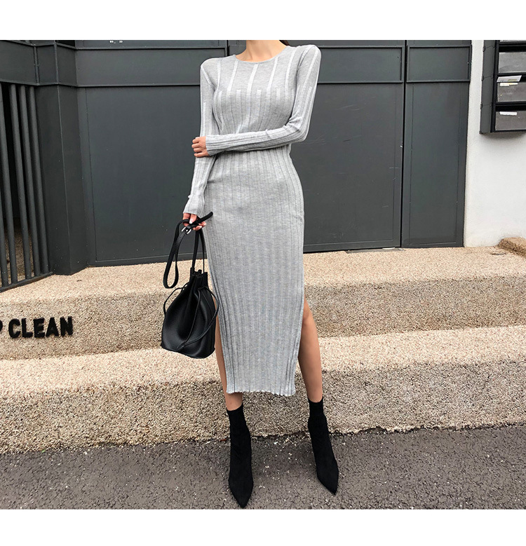 Women's sweater knitted dress