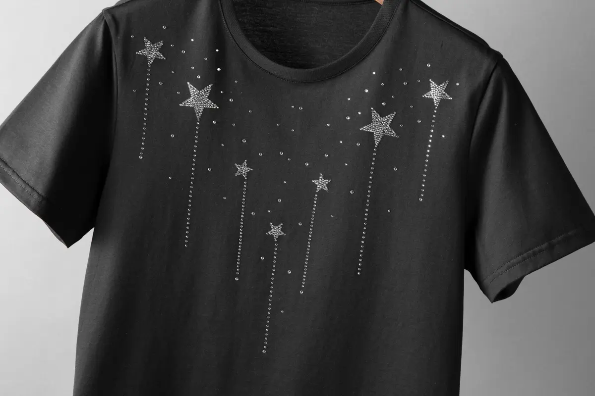 Crystal Diamond Five Star Men's T-Shirt