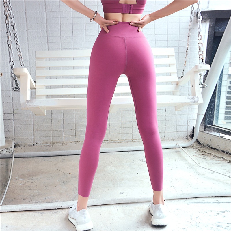 High waist hip training fitness pants Red - Shop at LoveMi