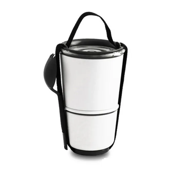 Stackable Lunch Pot Box- Lime MOQ - Black