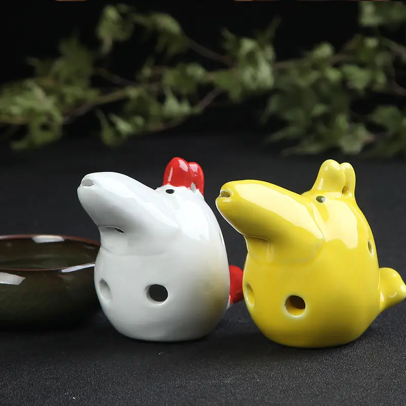 6-hole long beaked bird shape series ceramic flute