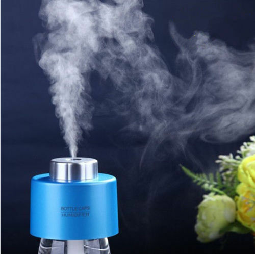 Simple household mini bottle cap humidifier Blue - Shop at LoveMi
