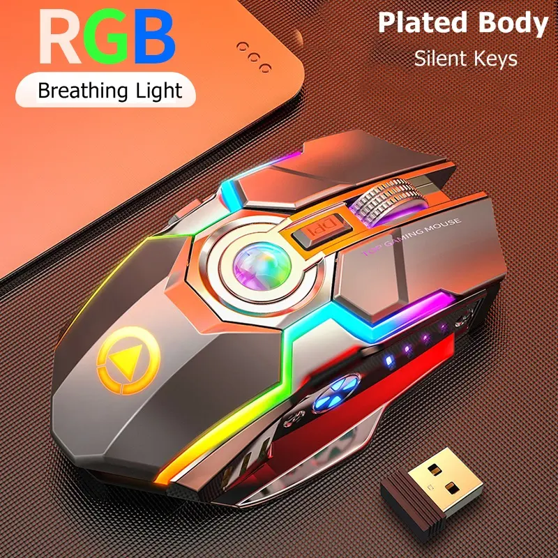 Color Wireless Gaming RGB Rechargeable Mute Button