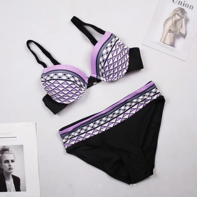 Vintage printed swimsuit Purple - Shop at LoveMi