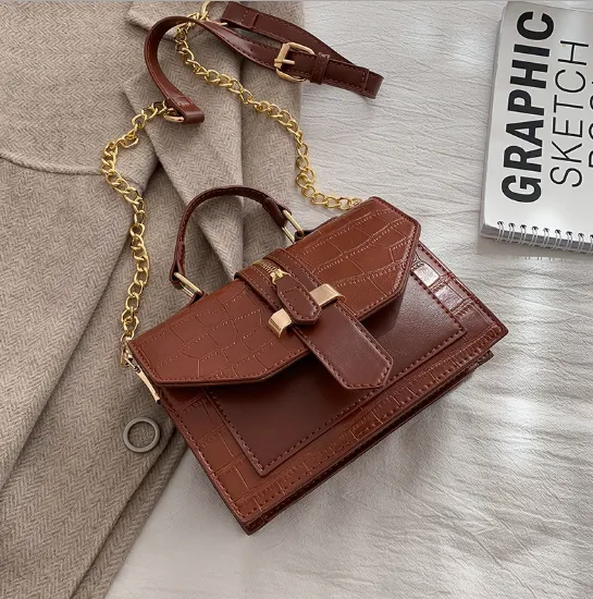 Stone pattern tote Brown - Shop at LoveMi