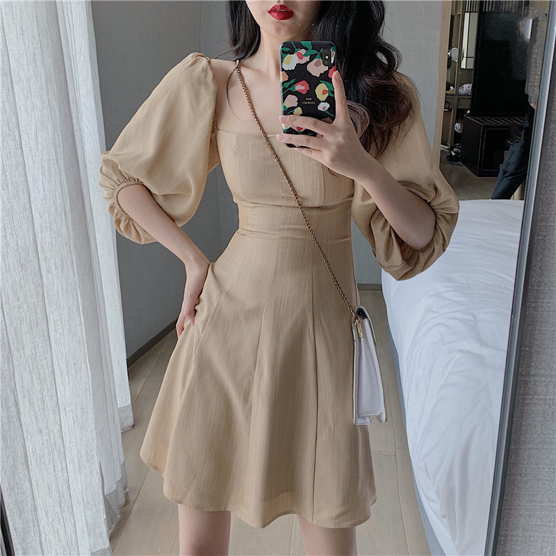 Vintage lantern sleeve dress