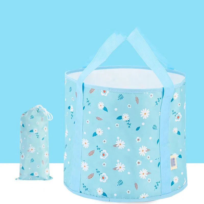 Portable folding water basin - Blue Flower
