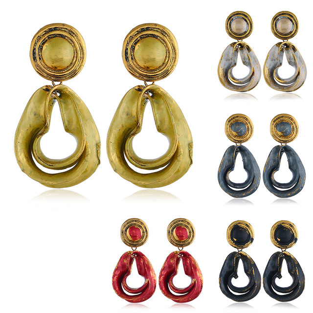 Twisted Geo Statement Earrings