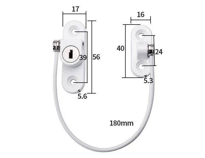 Window Security Chain Lock Window Cable Lock Restrictor Multifunctional Window Lock Door Security Guard for Baby Safety 1Pcs 3