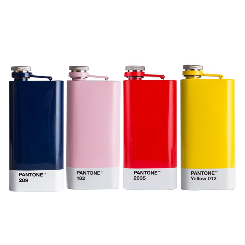 Stainless steel candy-colored hip flask