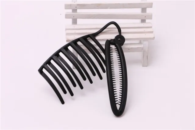 Fashionable Fixed Accessories Solid Color Hair Clip Black - Shop at LoveMi