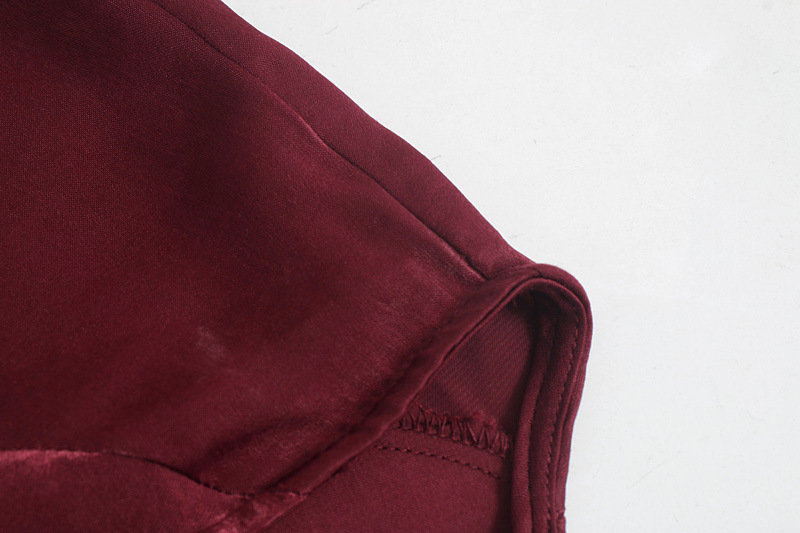 French vintage red chiffon skirt