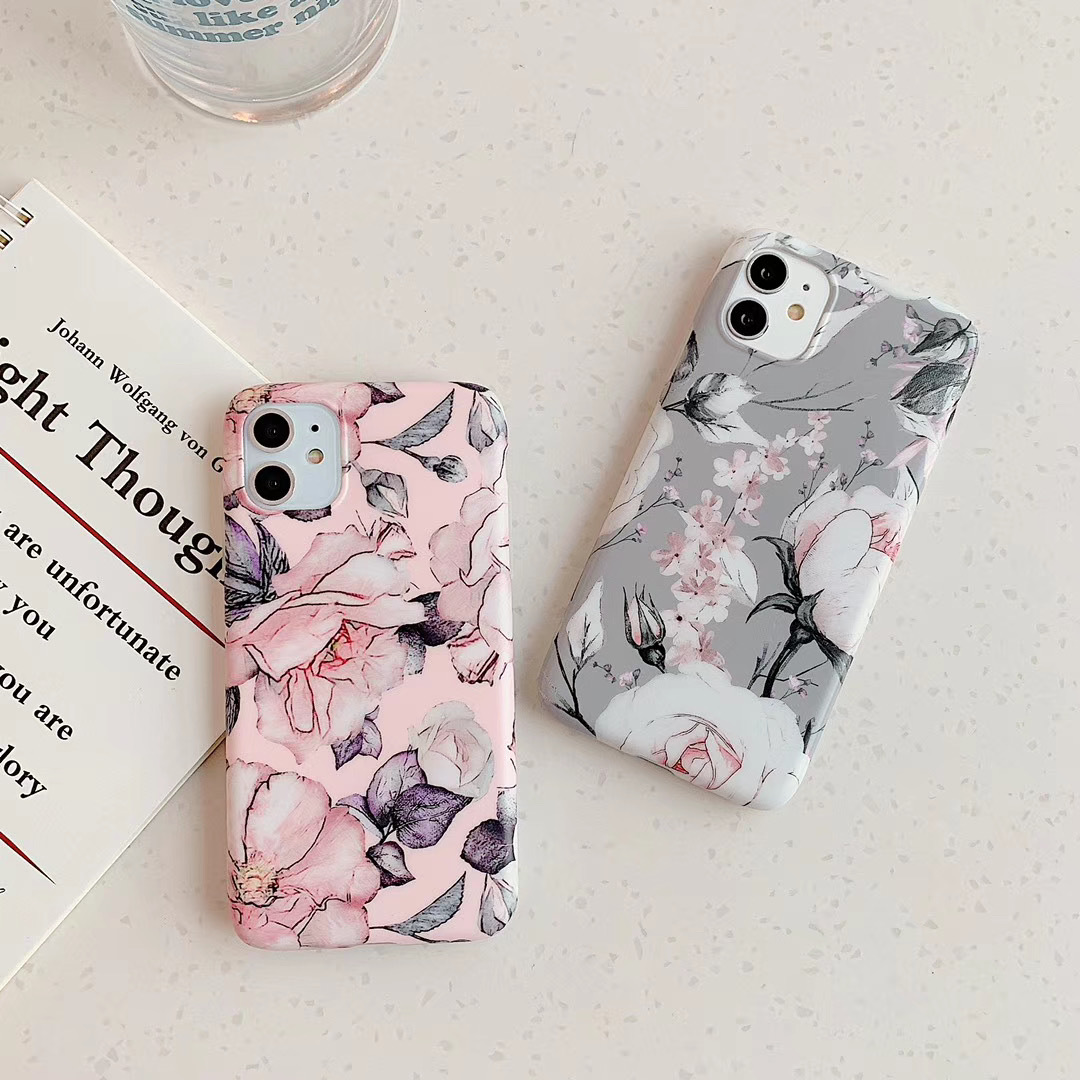 Compatible with Apple , Vintage flower leaf phone case - Image 3