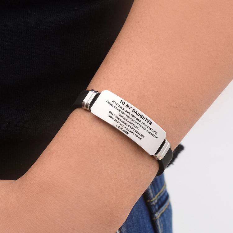 Stainless Steel Engraved Bracelet