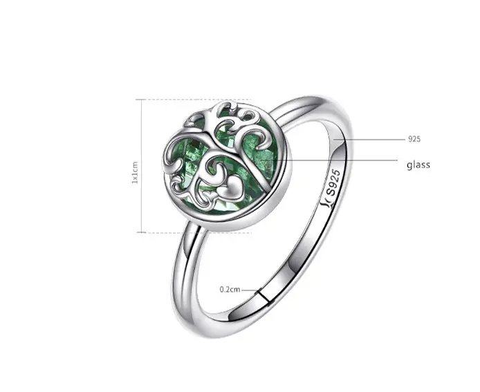 Silver Tree of Life Temperament Silver Ring