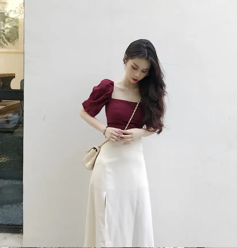 Split skirt suit