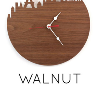Bamboo Wall Clock, Quartz Movement, picture 2 of 3