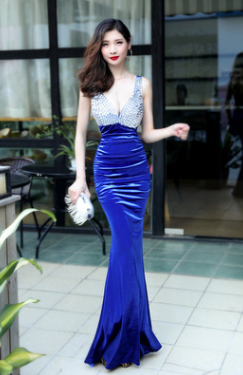 Glitter evening dress Blue - Shop at LoveMi