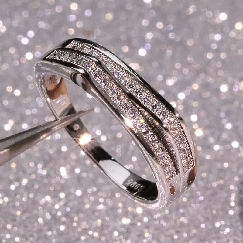 Double Crown Micro Set Diamond Ring