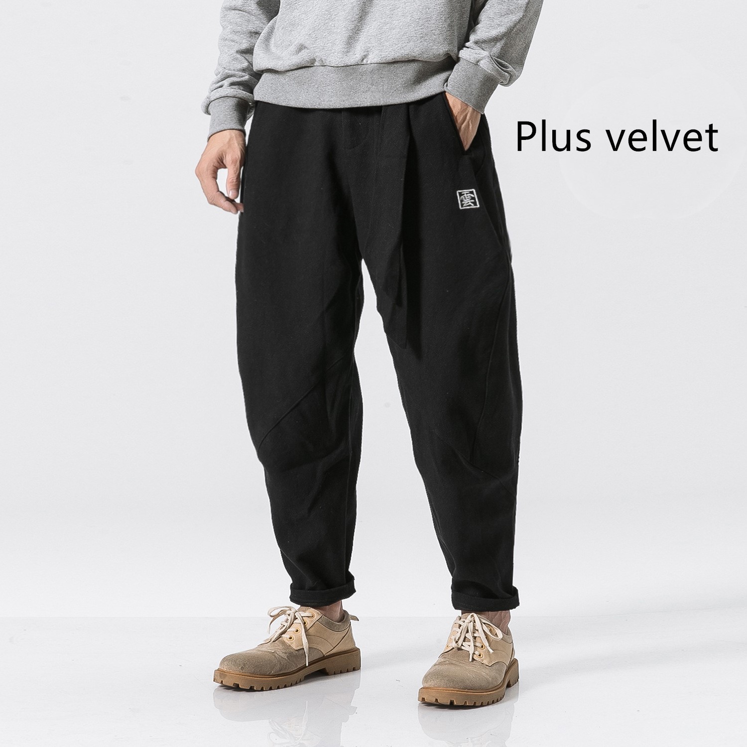 Thick Loose Three-dimensional Japanese Linen Pants