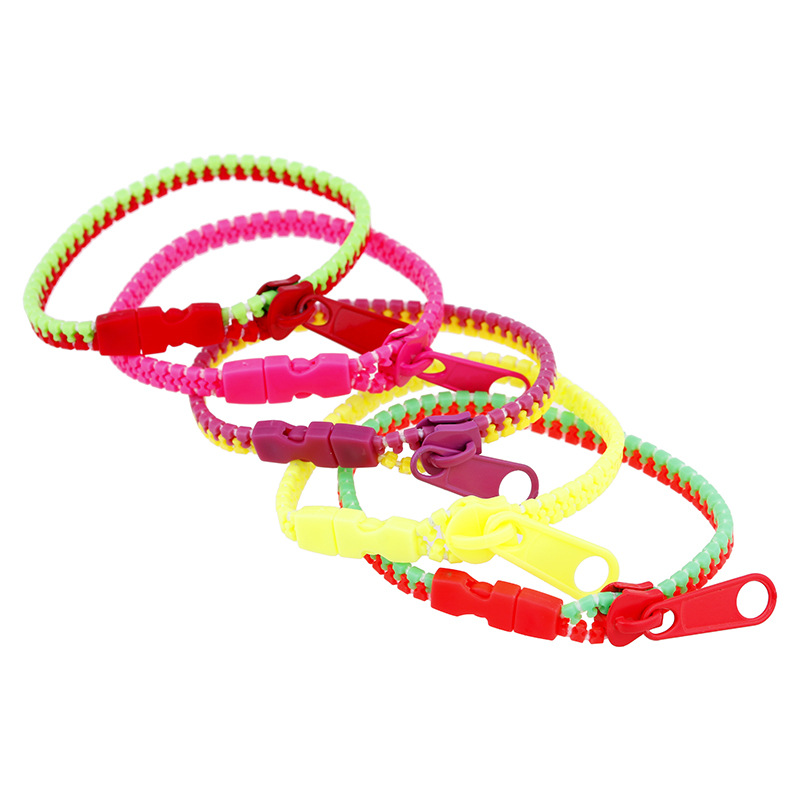 Rainbow-colored zipper bracelet bracelet