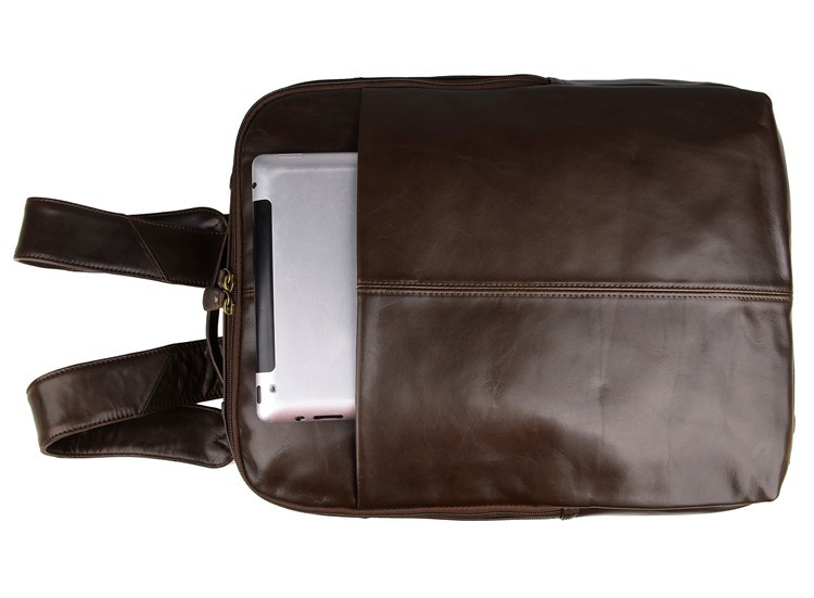 Top layer leather computer backpack — foto 5