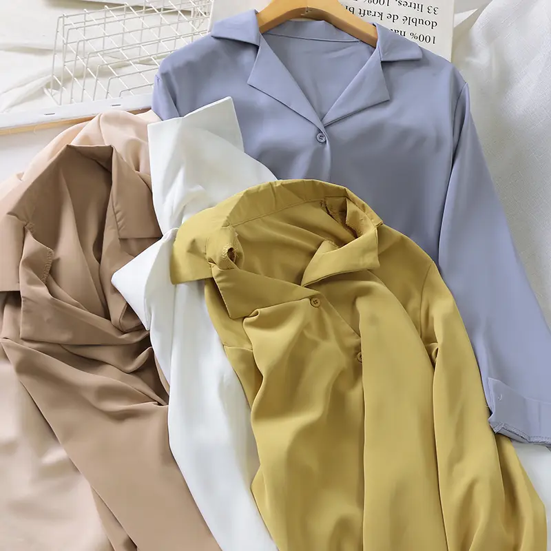 Women's chiffon long sleeve shirt