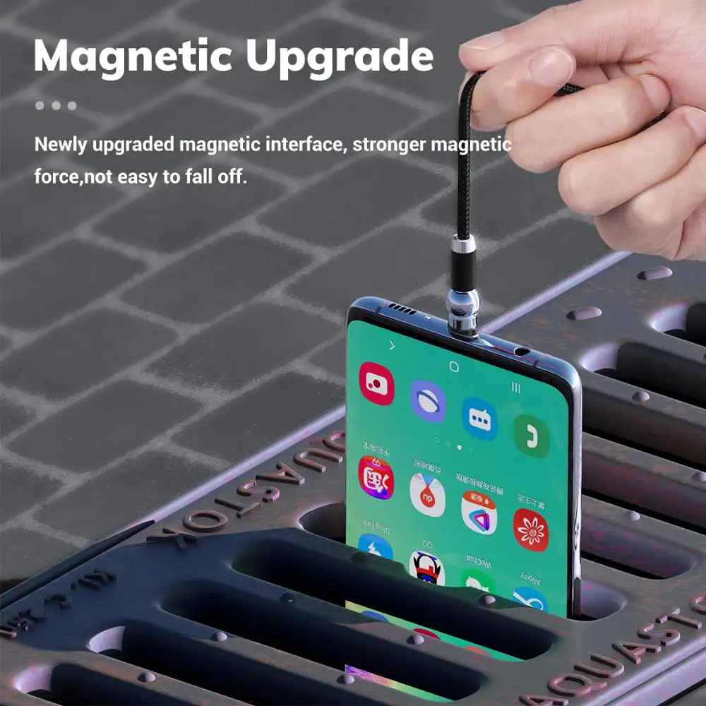 Compatible with , 360 degree rotation of magnetic charging cable
