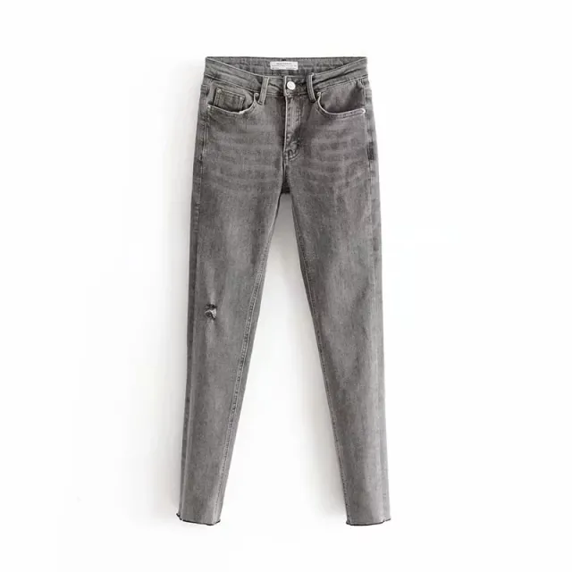 Brushed Skinny Jeans Grey - Shop at LoveMi