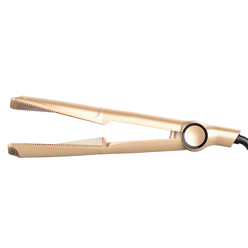 2 In1 Professional Hair Straightener Hair Crimper Dry/Wet Hair Straightening Curling Comb Gold - Shop at LoveMi