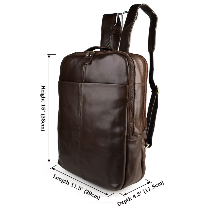 Top layer leather computer backpack — foto 6