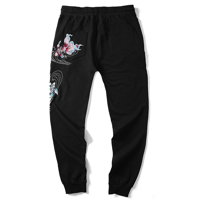 Gathered feet sports hem casual pants