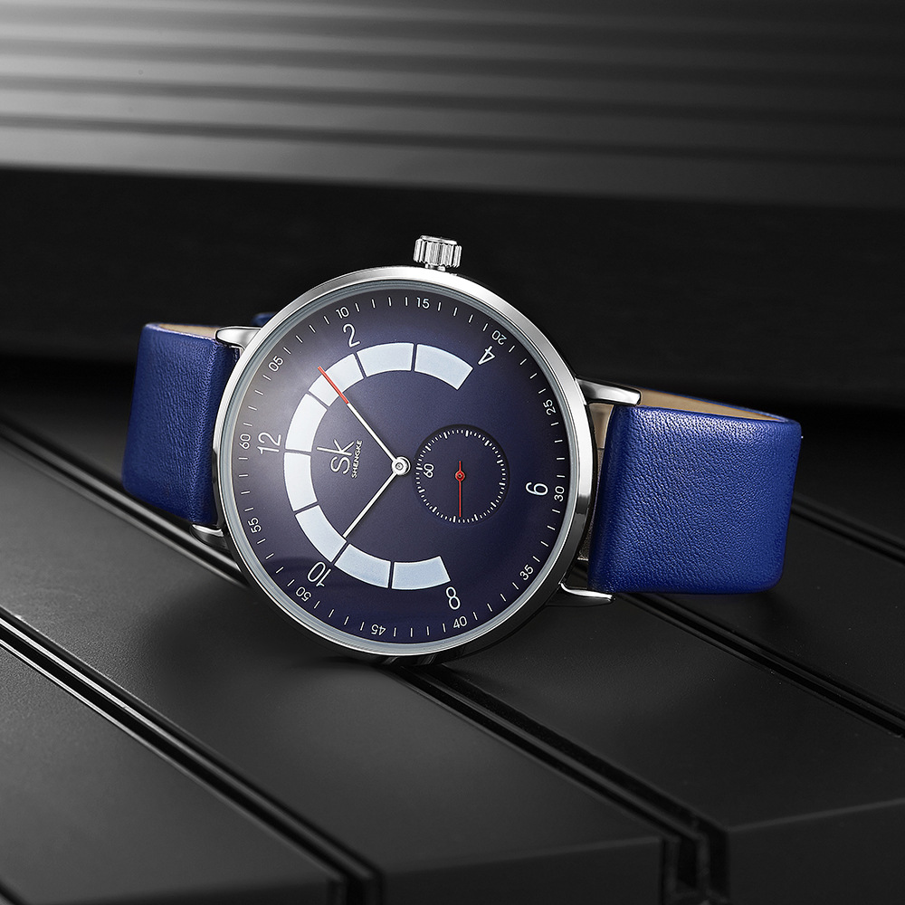 Leather men's fashion sports watch
