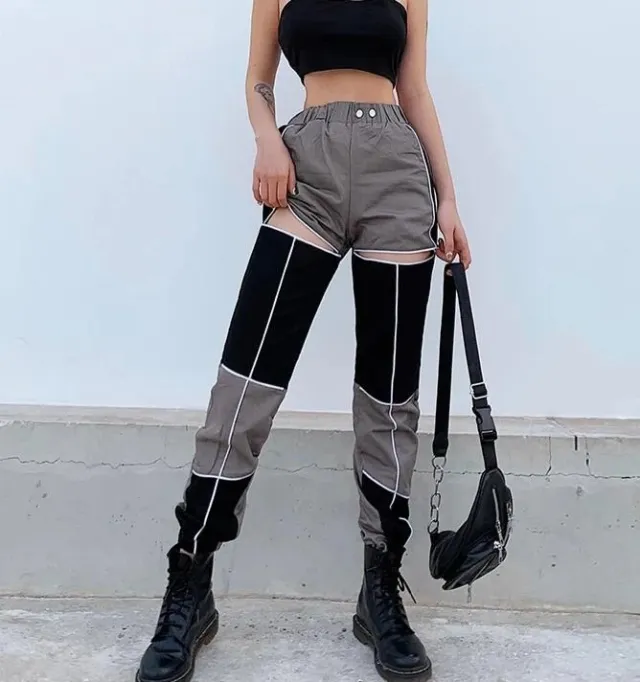 Thigh cutout overalls Black - Shop at LoveMi