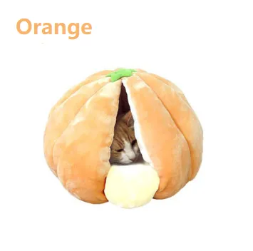 Pet lovely Fruit Shape Nest Winter Warm Cat House - Orange