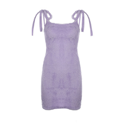 Plush warm strappy hip skirt