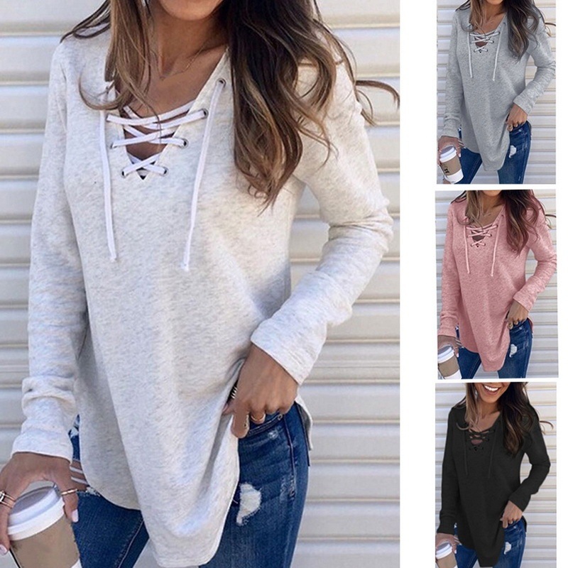 V-neck strapped loose top