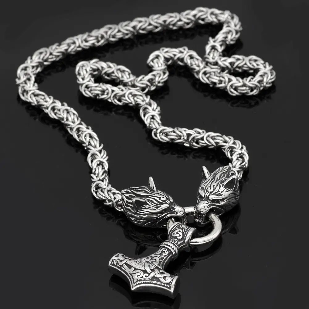 Wolf head pure hand chain
